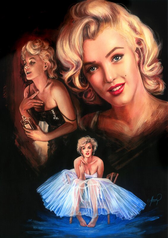 Marilyn Monroe par Claudio Aboy - Illustration originale