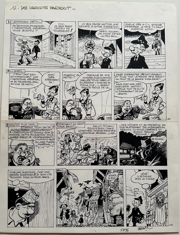 Jean-Claude Fournier, Spirou et Fantasio - Des haricots partout - Planche originale