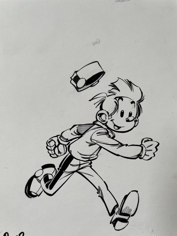 Dan Verlinden, Spirou - Illustration Spirou en pleine course - Illustration originale