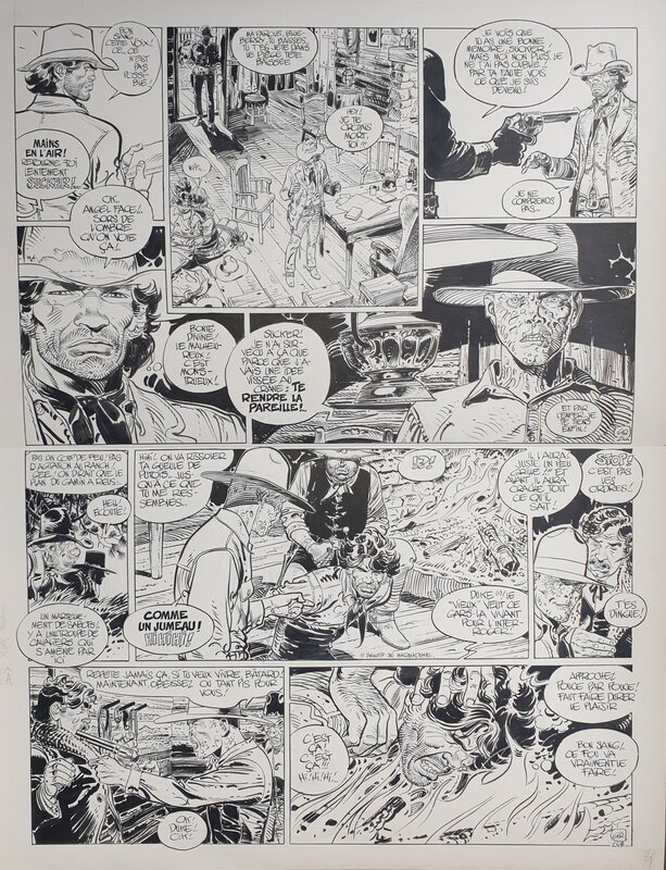 Jean Giraud, Jean-Michel Charlier, 1986 - Blueberry : Le bout de la piste * - Planche originale