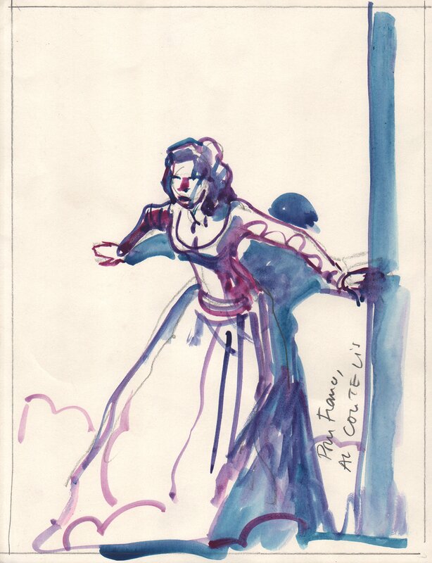 Femme surprise par Al Coutelis - Dédicace
