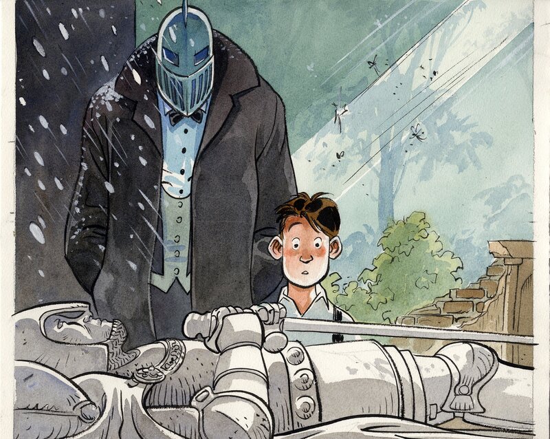 Éric Maltaite, Choc Eden et le gisant - Original Illustration