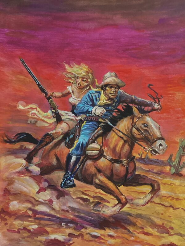 Régis Moulun, Jean Giraud, Blueberry & Chihuahua Pearl - Illustration originale