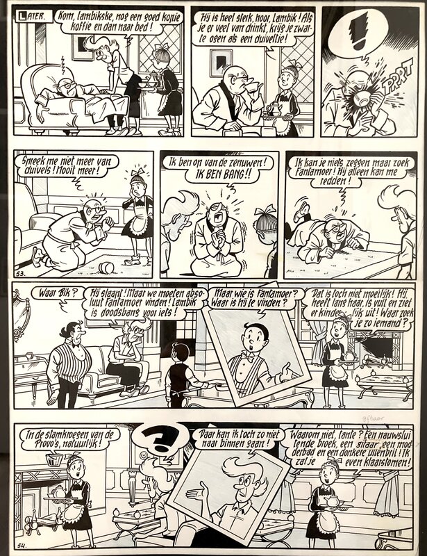 Willy Vandersteen, Suske en Wiske / Bob et Bobette - De Poenschepper - Planche originale