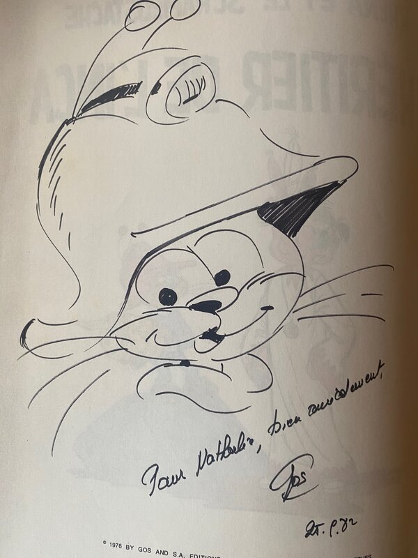 Gos, illustration originale, le Scrameustache, 