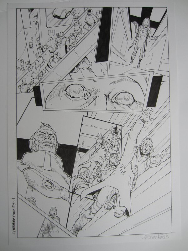 Romano Molenaar, Cyberpunk force issue 1 - Planche originale