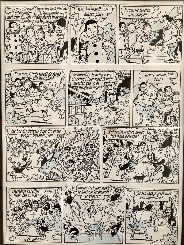 Paul Geerts, Willy Vandersteen, Suske en Wiske / Bob et Bobette - De Poppenpakker - Planche originale