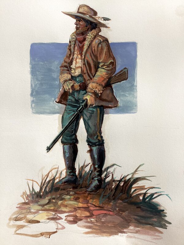 Blueberry gouache by Régis Moulun, Jean Giraud - Comic Strip