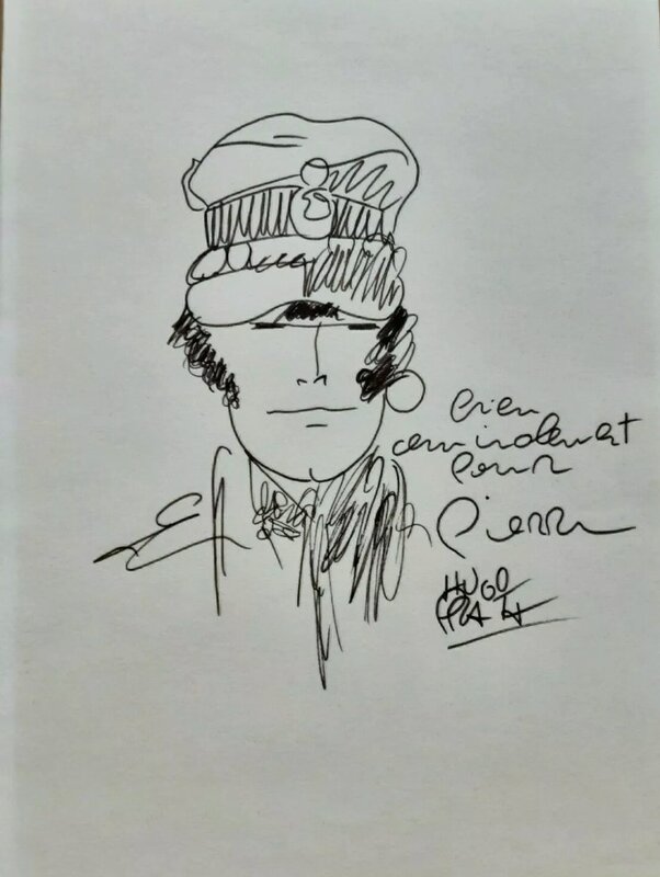 Hugo pratt corto maltese portrait - Dédicace