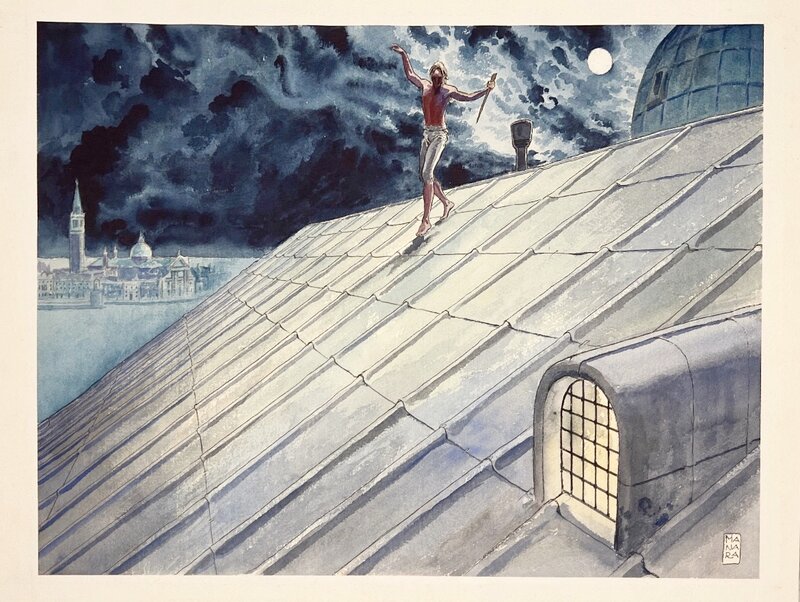 En vente - Casanova 8 par Milo Manara - Illustration originale