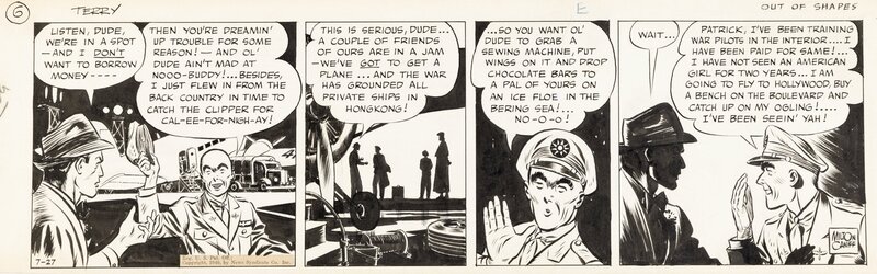 Milton Caniff, Terry and the pirates - 27 Juillet 1940 - Comic Strip