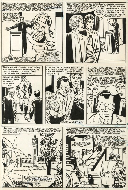 Steve Ditko, Tom De Falco, Machine Man - Alone Against Alpha Flight! - Issue 18 p.6 - Comic Strip