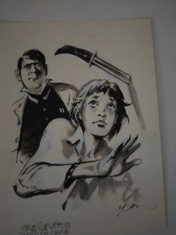 René Follet, Steve Séverin : perils en Chine - Original Illustration