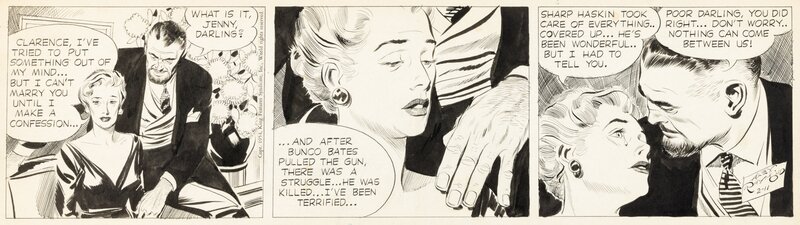 Alex Raymond, Rip Kirby - 11 Février 1954 - Planche originale