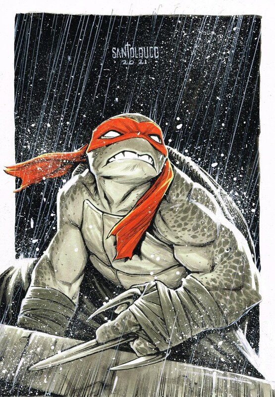 Raphael TMNT par Mateus Santolouco - Illustration originale