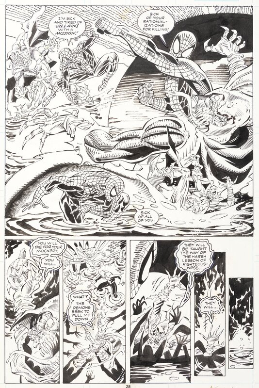 Alex Saviuk, Dan Panosian, Web of Spiderman - Spirits of Venom pt3 - Issue 96 p20 - Comic Strip
