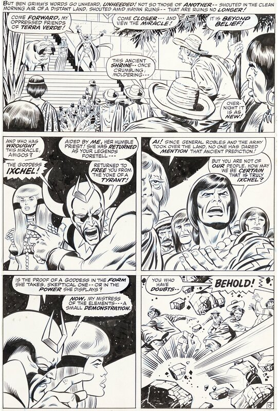 John Buscema, Joe Sinnott, Fantastic Four - Issue 117 p 22 - Planche originale