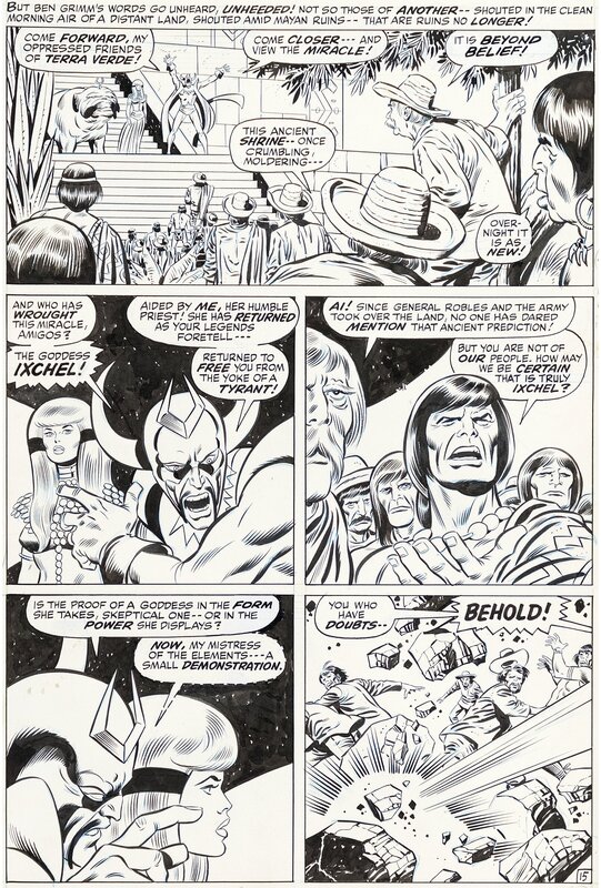 John Buscema, Joe Sinnott, Fantastic Four - #117 p 22 - Planche originale
