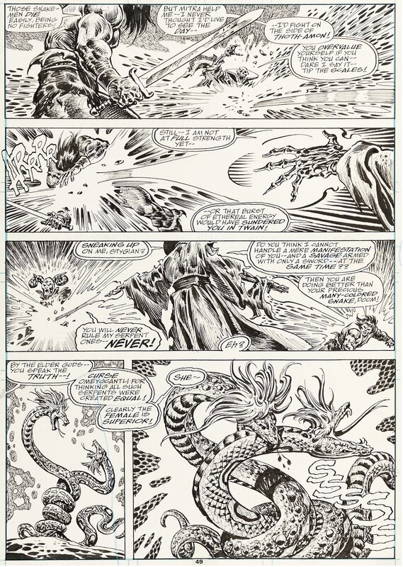 John Buscema, Ernie Chan, Savage Sword of Conan - #193 p 49 - Comic Strip