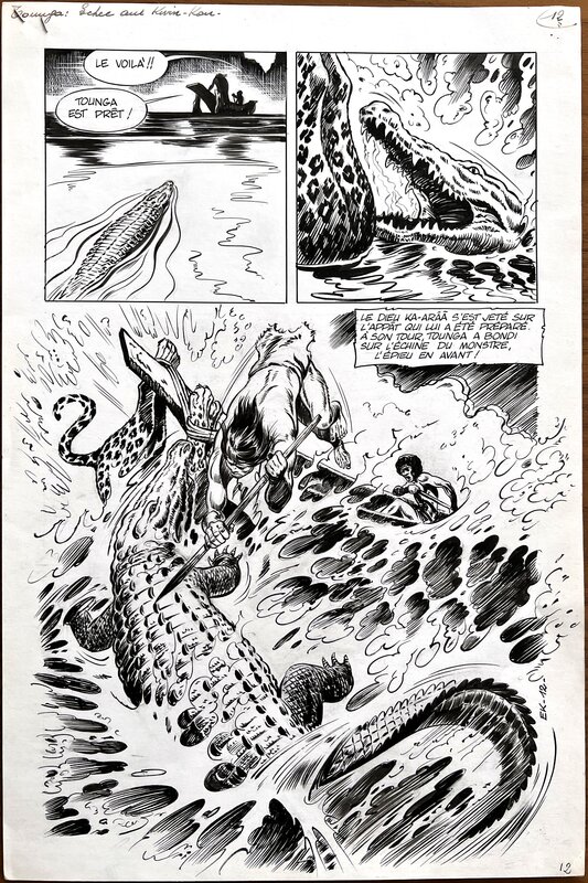 Edouard Aidans, Tounga - Pour sauver les Urus - Hulp aan de Oeroes - Planche originale