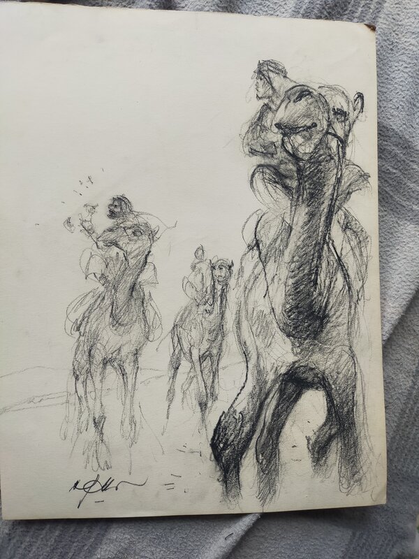 Hommage à Hergé by René Follet - Original art