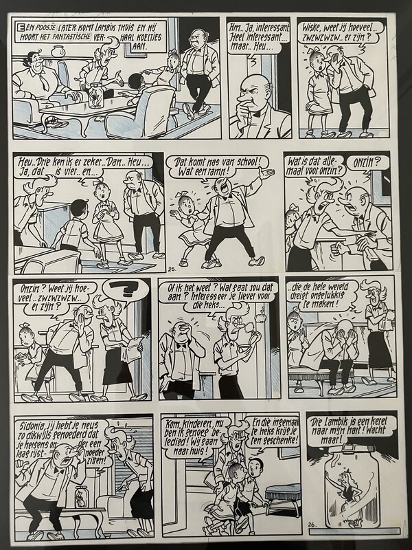 Willy Vandersteen, Suske en Wiske / Bob et Bobette - De Zeven Snaren - Planche originale