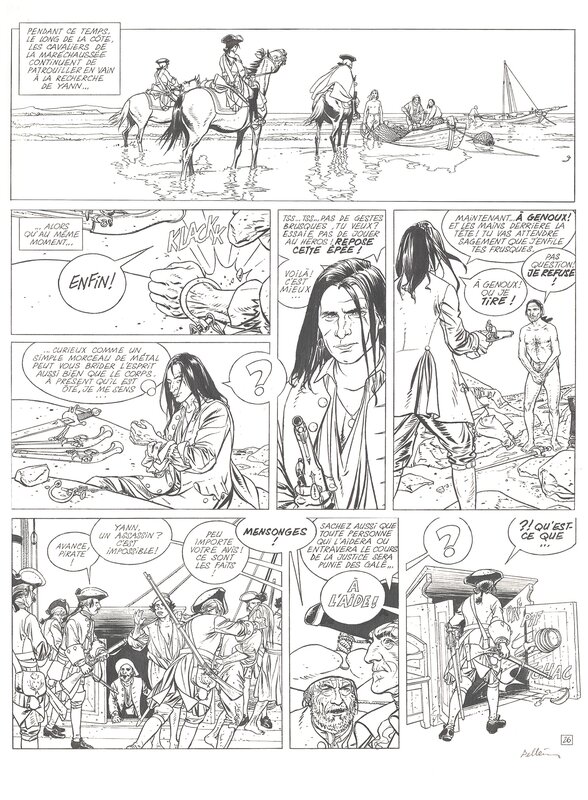 Patrice Pellerin, L'épervier le rocher du crane Tome 2 planche26 - Planche originale