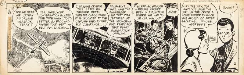 Milton Caniff, Terry and the Pirates - 23 Novembre 1946 - Planche originale