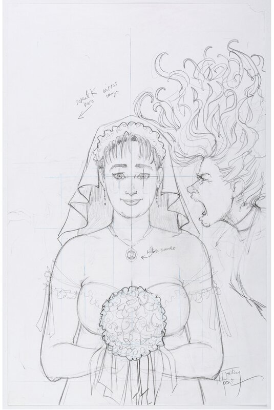 Terry Moore, Strangers in Paradise v3 #60 Cover prelim - Original art