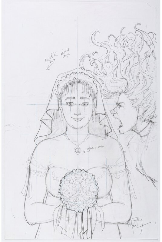 Terry Moore, Strangers in Paradise v3 #60 Cover prelim - Original art