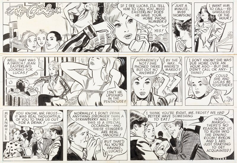 Alex Kotzky, The Girls in apartment 3-G - 19 Janvier 1975 - Comic Strip