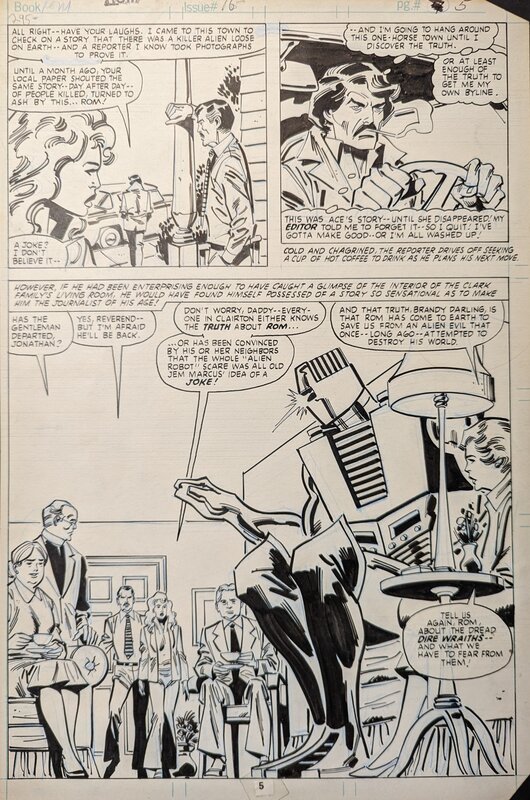 Sal Buscema, Rom Spaceknight (1979) #16, page 4 (half splash page) - Comic Strip