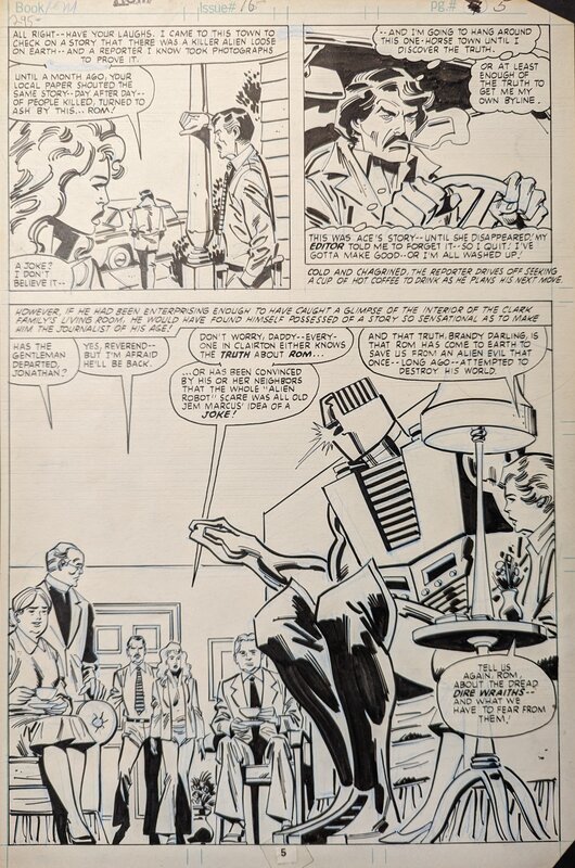 Sal Buscema, Rom Spaceknight (1979) #16, page 4 (half splash page) - Planche originale