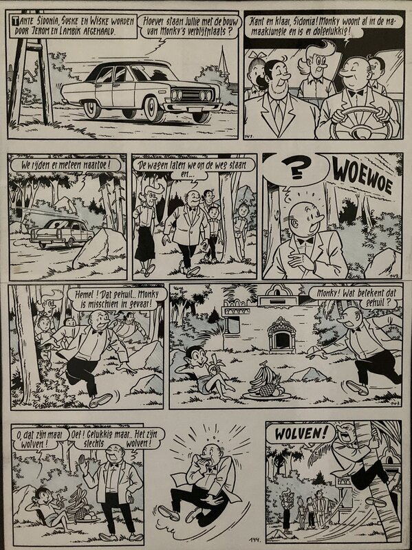 Willy Vandersteen, Suske en Wiske / Bob et Bobette - De Junglebloem - Planche originale