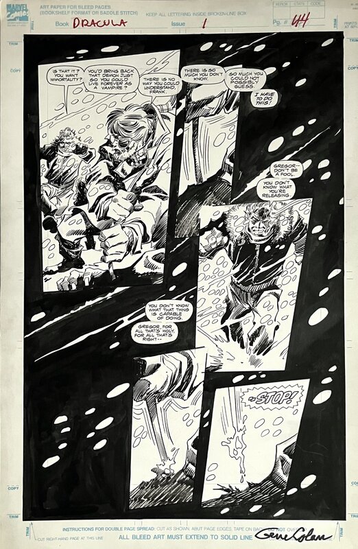 Gene Colan, Al Williamson, Tomb OF DRACULA #1 PAGE 44 - Comic Strip