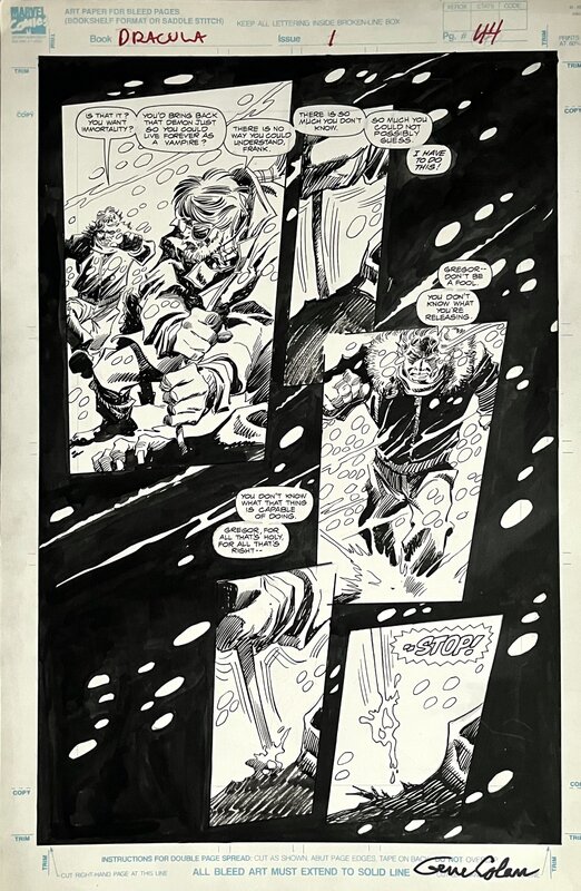 Gene Colan, Al Williamson, Tomb OF DRACULA #1 PAGE 44 - Planche originale