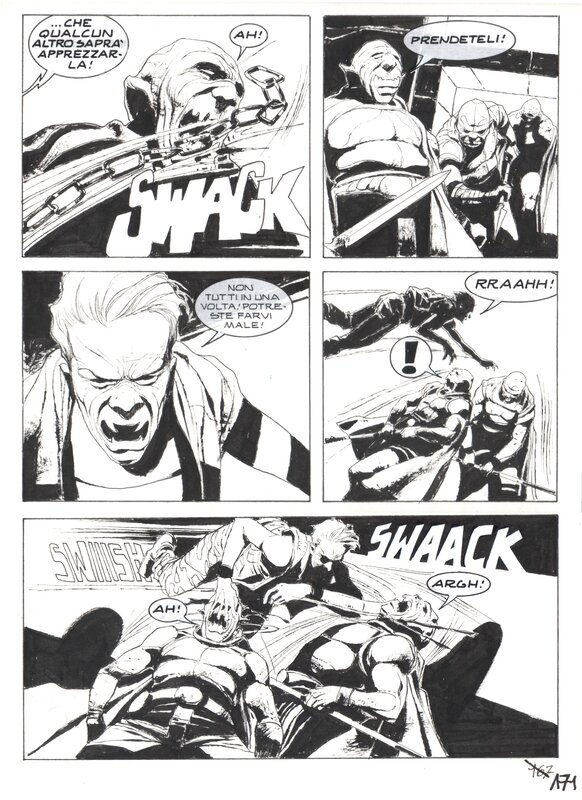 En vente - Corrado Roi Dampyr Maxi 5 page 171 - Planche originale