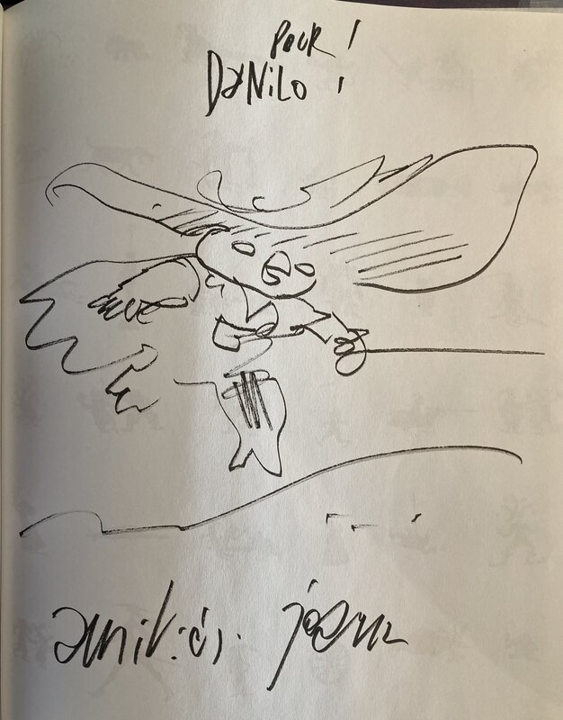 Dedicace Mr Joann Sfar Donjon chemise dans la nuit - Sketch