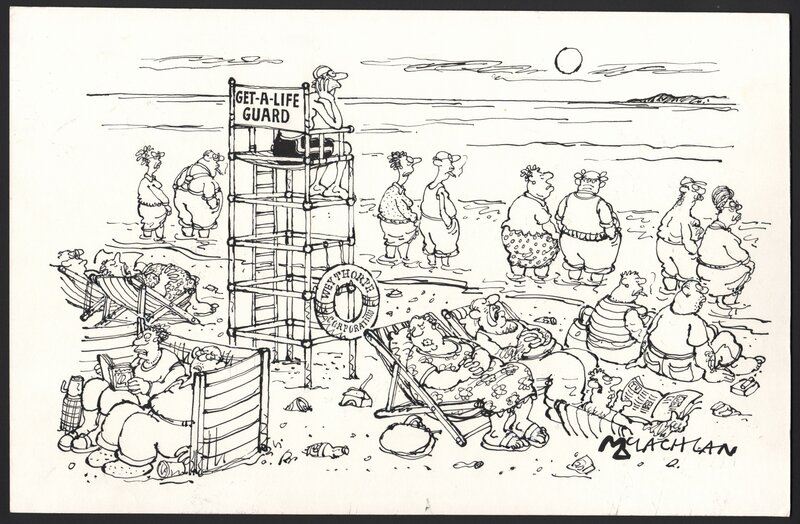 Get-A-Life guard by Edward McLachlan - Original Illustration