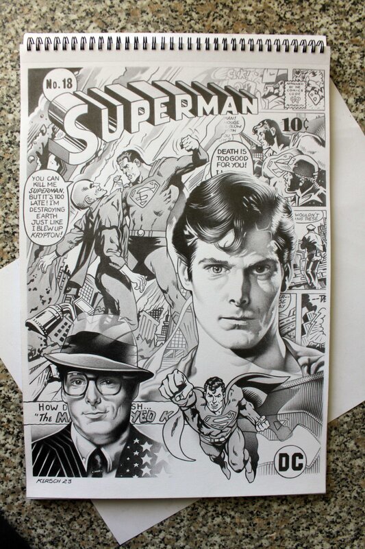 En vente - Superman par Philippe Kirsch - Planche originale