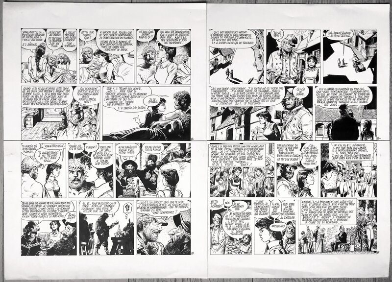 Franz, Hannah - diptique tome 1 - les Chevaliers de la Mort - planches 28 + 29 - Planche originale