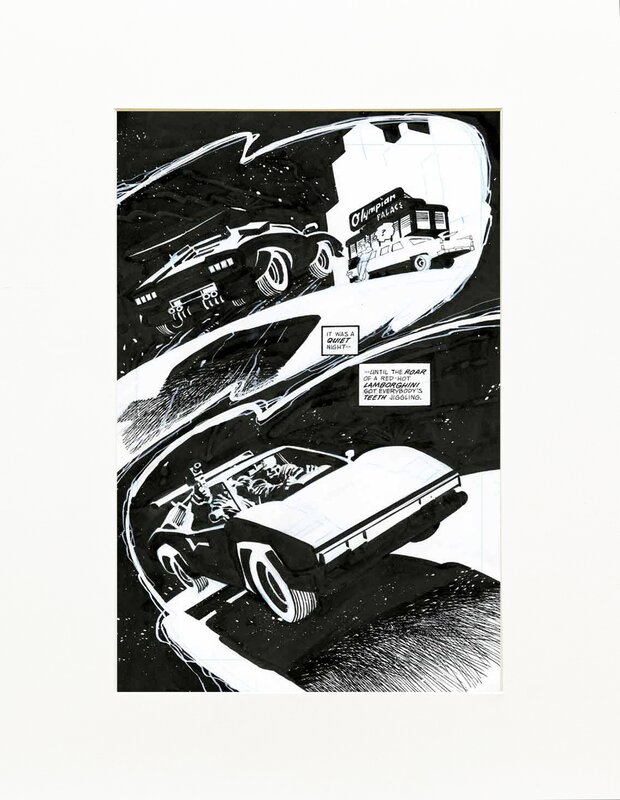Frank Miller, Sin City • Family values • p32                    Lamborghini - Planche originale
