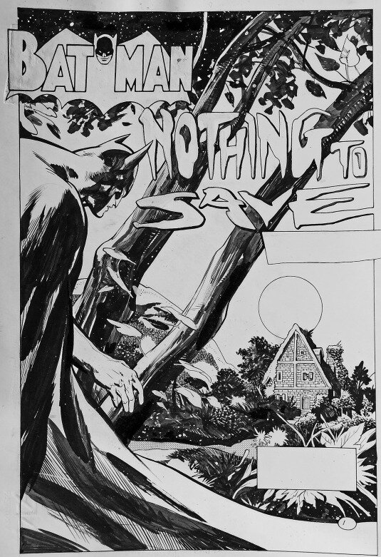 For sale - Baggi, Couverture Batman, Nothing to save, essai DC comics, 1998. - Original Cover