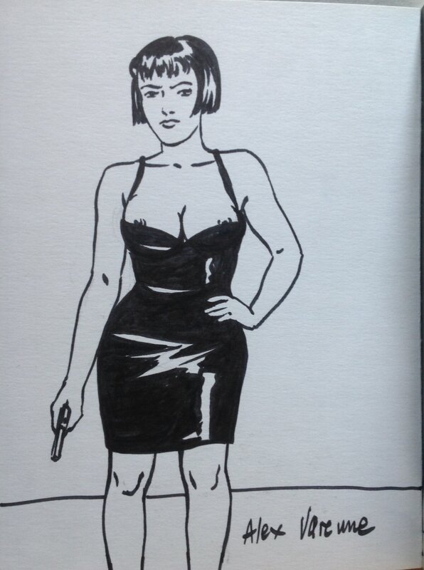 For sale - Varenne Alex Pin up Max Sex sexy superbe dessin dédicace dans BD Album Police by night 2 Éo 2001 NEUF Armée et dangereuse - Sketch