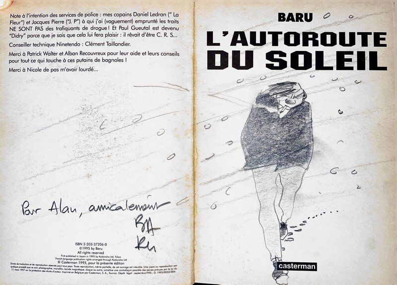 Dédicace Baru 1995 - Autoroute du Soleil - Dédicace
