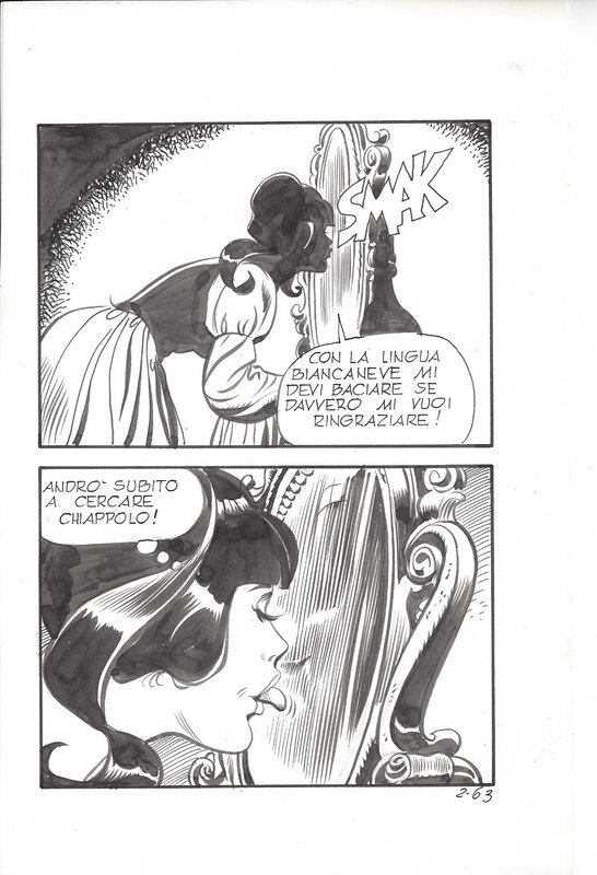 Leone Frollo, Click Fumetti #2 : Biancaneve a New-York p177 - Planche originale