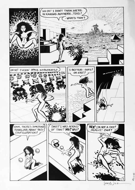 Larry Welz - Cherry / Ellie Dee page - Planche originale