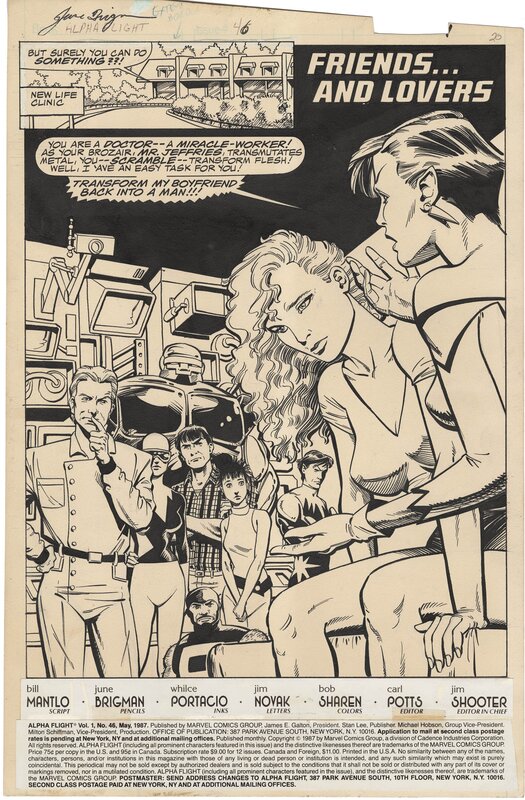 Alpha Flight #46 p1 par June Brigman, Whilce Portacio - Planche originale