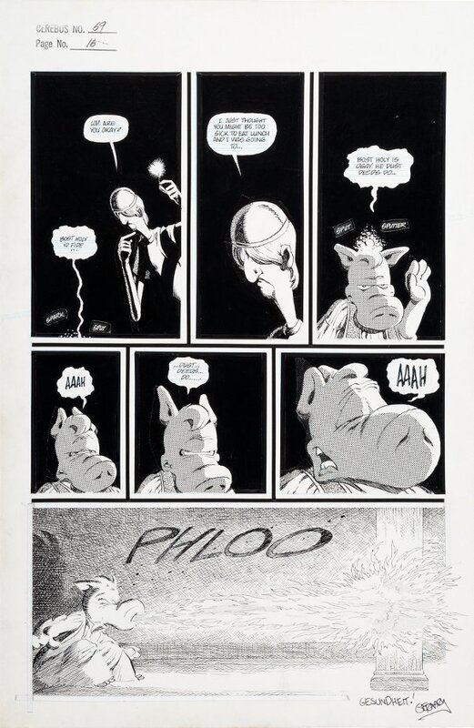 Cerebus #69 page 16 by Dave Sim - Planche originale