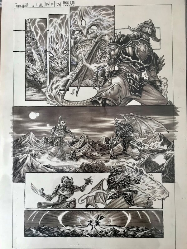 Mateus Santolouco, Shredder in Hell - IDW #5 - Planche originale